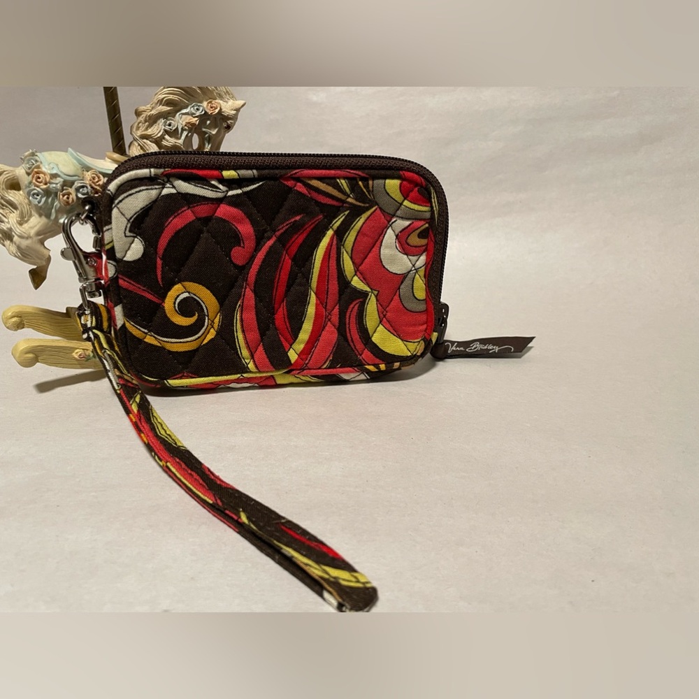 VERA BRADLEY Wristlet/Wallet Case - Brown/Red/White